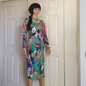 Bleu D'Azur floral garden dress